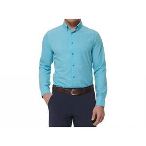 NEW MIZZEN + MAIN leeward dress shirt in turquoise/aqua